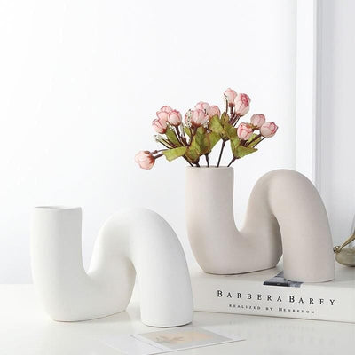 Artistic Simplicity: Contemporary Abstract Ceramic Vase - Elevate Your Decor with Modern Elegance - mississippihippieco Artistic Simplicity: Contemporary Abstract Ceramic Vase - Elevate Your Decor with Modern Elegance
