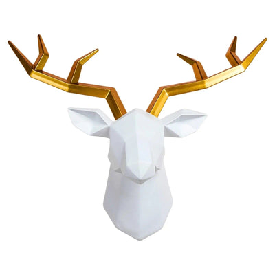 Artistry in Elegance: Modern 3D Resin Deer Head Wall Sculpture - Elevate Your Home Decor with Sophisticated Charm - mississippihippieco Artistry in Elegance: Modern 3D Resin Deer Head Wall Sculpture - Elevate Your Home Decor with Sophisticated Charm