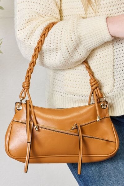 👜 Boho-Chic Elegance: SHOMICO Braided Strap Shoulder Bag - Elevate Your Style with Unique Bohemian Flair! 💖 TAN / One Size