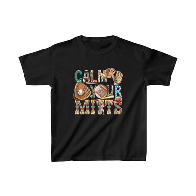 🚀 Calm Your Mitts Kids' Graphic Tee - Super Cool & Funny USA-Made Cotton Shirt 🚀 Kids clothes XS / Black