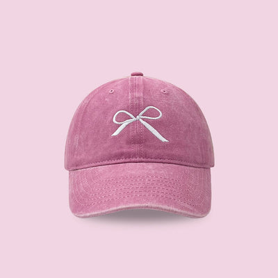 Cute Bow Embroidered Adjustable Cap - Add a Whimsy Touch to Your Outfit 🎀 - mississippihippieco Cute Bow Embroidered Adjustable Cap - Add a Whimsy Touch to Your Outfit 🎀