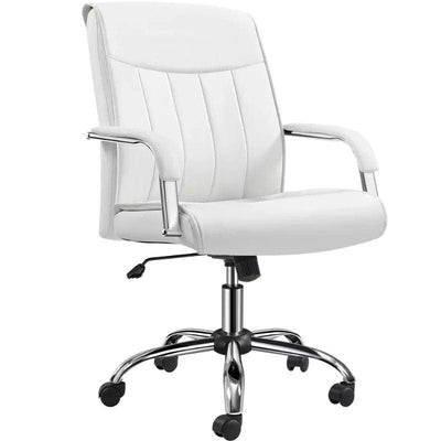 Deluxe 22.5" Executive Office Chair - Adjustable & Swivel, High-Back Faux Leather, 300 Lbs Capacity - mississippihippieco Deluxe 22.5" Executive Office Chair - Adjustable & Swivel, High-Back Faux Leather, 300 Lbs Capacity