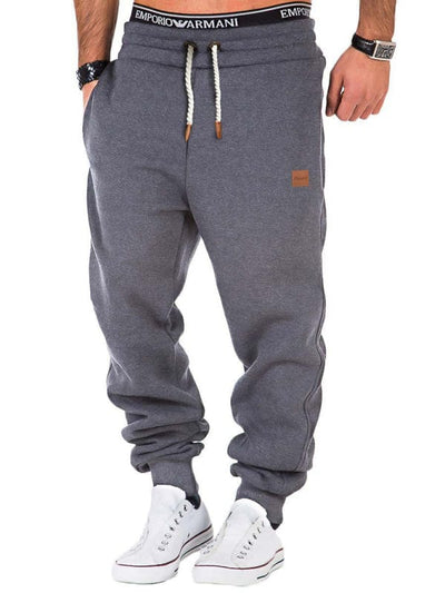 Effortless Comfort: Dive into Relaxation with Men's Elastic Waist Sports Casual Trousers Gray Sweatpants - mississippihippieco Effortless Comfort: Dive into Relaxation with Men's Elastic Waist Sports Casual Trousers Gray Sweatpants