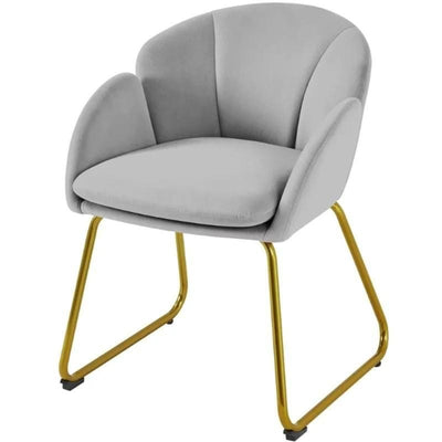 Elegant Gray Velvet Armchair with Golden Legs – Perfect for Dining & Lounging - mississippihippieco Elegant Gray Velvet Armchair with Golden Legs – Perfect for Dining & Lounging