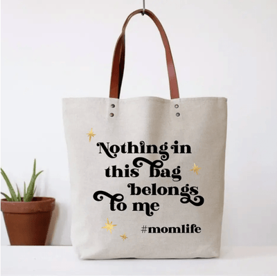 Express Yourself: 'Nothing In This Bag Belongs To Me' Tote – Stylish Canvas with Faux Leather Handles! Tote Bag