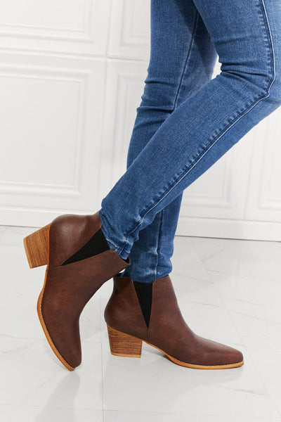 MMShoes Back At It Point Toe Bootie in Chocolate - mississippihippieco MMShoes Back At It Point Toe Bootie in Chocolate