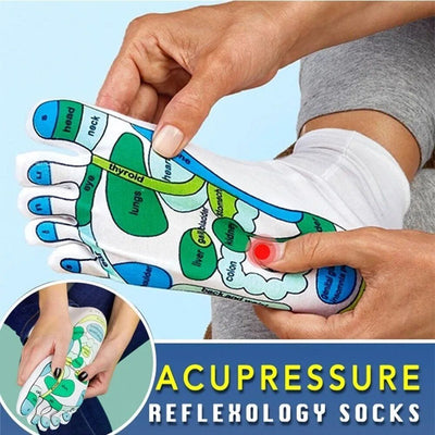 Step Into Relaxation: Acupressure Massage Reflexology Socks for Foot Bliss! 🦶🌈 White