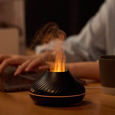 Transform Your Space with Tranquility: Flame Aromatherapy Humidifier 🌬️