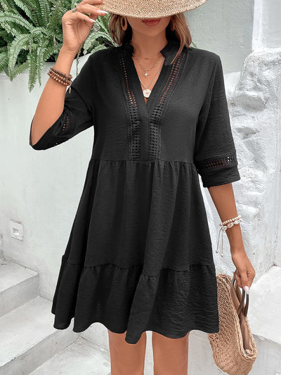 Trendy Casual Black Dress: Effortless Style for All-Day Comfort and Versatility Black / S