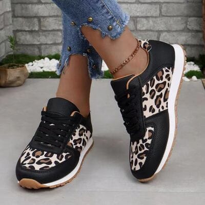 Trendy Leopard Print Color Block Athletic Shoes: Unleash Your Style - mississippihippieco Trendy Leopard Print Color Block Athletic Shoes: Unleash Your Style
