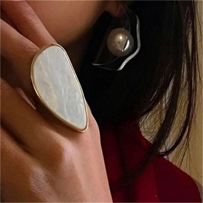 Adjustable Acetate Geometric Statement Rings For Women - mississippihippieco Adjustable Acetate Geometric Statement Rings For Women