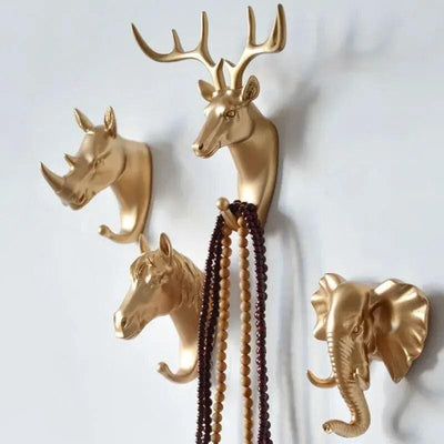 Charming Animal Head Wall Hooks - Decorative Storage for Home and Bathroom - mississippihippieco Charming Animal Head Wall Hooks - Decorative Storage for Home and Bathroom