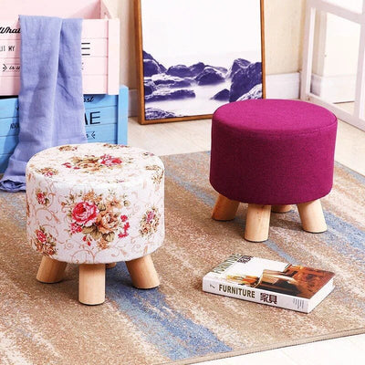 Charming Countryside Round Wood Stool: Ideal for Every Setting, More than Just a Stool – A Little Piece of Comfort for Your Home - mississippihippieco Charming Countryside Round Wood Stool: Ideal for Every Setting, More than Just a Stool – A Little Piece of Comfort for Your Home