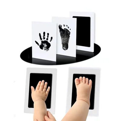 👣 Cherish Every Step: Newborn Baby DIY Hand and Footprint Kit - Create Timeless Memories! 🍼 Black Ink Pad