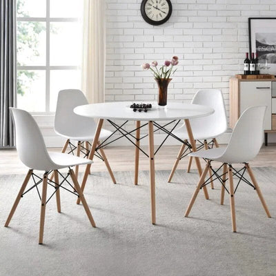 Contemporary Elegance: 42" Modern Round Dining Table & Chair Set - mississippihippieco Contemporary Elegance: 42" Modern Round Dining Table & Chair Set