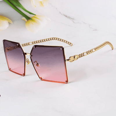 Elegant Oversize Gradient Sunglasses - Vintage Square Shades for Women - mississippihippieco Elegant Oversize Gradient Sunglasses - Vintage Square Shades for Women
