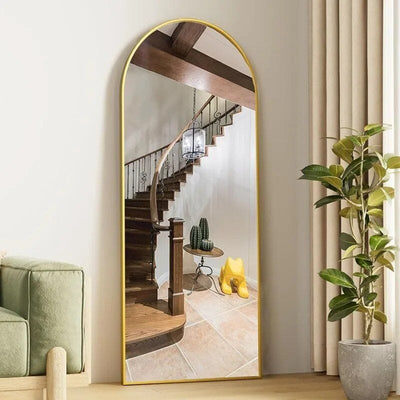 Gold Aluminum Frame Full-Floor Length Mirror Gold 64x21