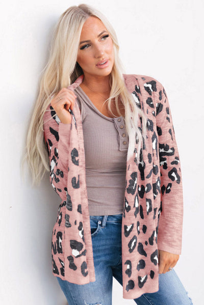 Leopard Printed Long Sleeve Cardigan - Unleash Your Wild Side with Mississippi Hippie Co's Chic Layering Piece! - mississippihippieco Leopard Printed Long Sleeve Cardigan - Unleash Your Wild Side with Mississippi Hippie Co's Chic Layering Piece!
