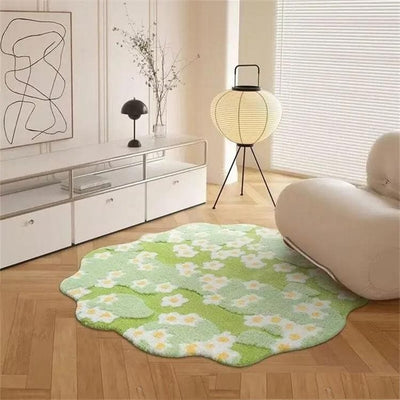 Luxurious Floral Tufted Rug 100x00cm / Green