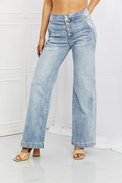RISEN Luisa Wide Flare Jeans – Boho-Chic Flair for Effortless Style Light / 1(25)