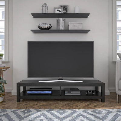 Sleek and Stylish: Modern Black Oak TV Stand for Contemporary Entertainment Spaces