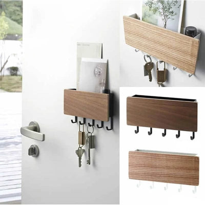 Sustainable Style: Eco-Friendly Bamboo Key & Coat Wall Hanger - Organize with Nature's Elegance