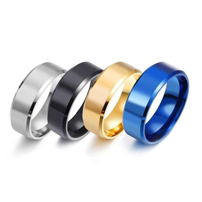 Timeless Appeal: Stainless Steel Classic 8mm Brushed Ring – Unisex Fashion Band for All Occasions