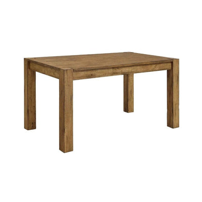 Timeless Charm: Rustic Brown Solid Wood Dining Table - Gather Around Elegance and Durability Brown