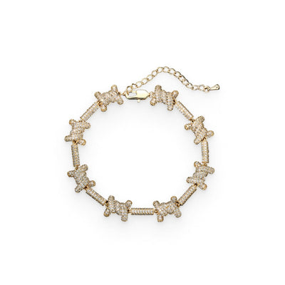 🌟 Timeless Elegance: Elegant CZ Barbed Wire Bracelet - Redefine Your Style with Grace and Edge!