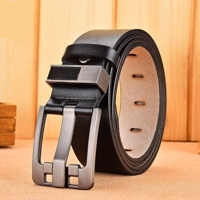Timeless Luxury: Vintage Pin Buckle Belt in Genuine Cow Leather - Elevate Your Style with Classic Elegance!