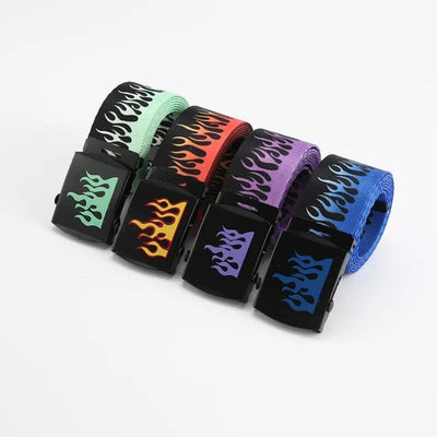 🌈 Unleash Bold Style with Our Colorful Hip-Hop Webbing Belt - Vibrant and Trendy!