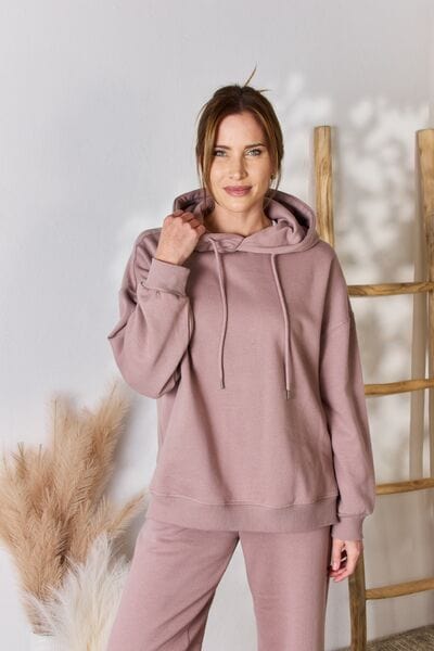 Unmatched Comfort: RISEN Oversized Hooded Sweatshirt – Embrace Cozy Style Rosy Brown / S