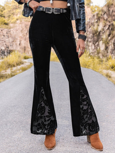 Whimsical Chic: High Waist Flare Leg Pants for a Playful Twist! Black / S